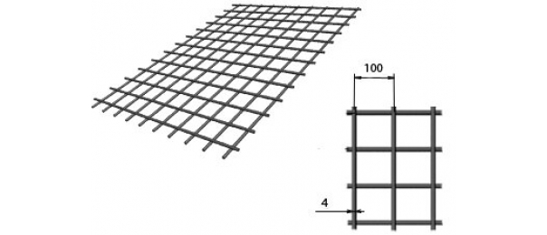 Сетка сварная (дорожная) 100х100х4мм 1,5х2м купить с доставкой в Наро-Фоминске