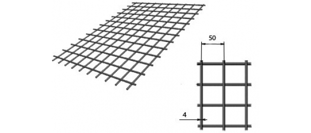 Сетка сварная (дорожная) 50х50х4мм 1х2м купить с доставкой в Наро-Фоминске